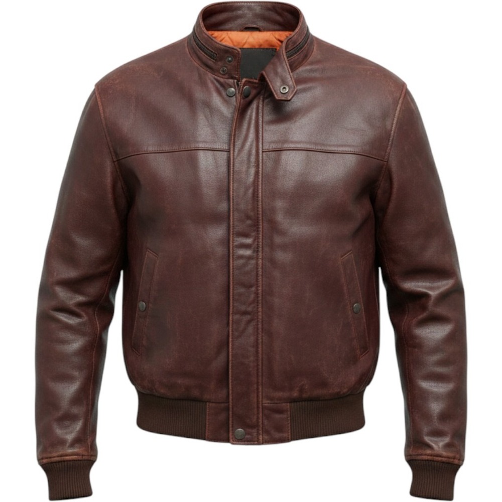 Vintage 80s Classic Directions Leathers Jacket Women 11/12 Brown Nappa Bomber